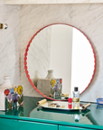 Arcs Mirror - Round Red