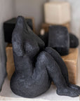 Art Piece Sitting Woman - Black