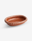 Barro Oval Dish Small - Natural with Stripes