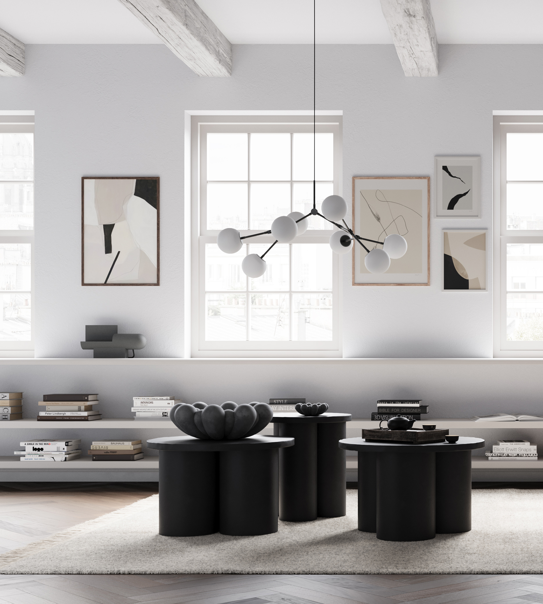 Bloom Tray Big - Dark Grey