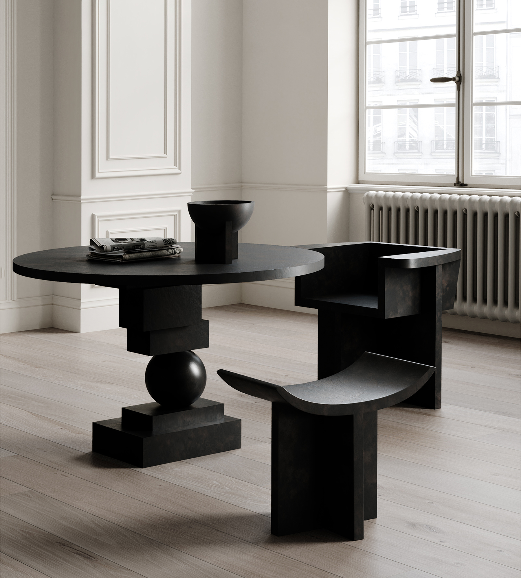 Brutus Stool - Coffee