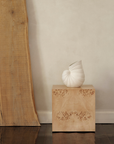 Burl Cube Side Table