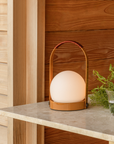 Carrie Portable Lamp - Golden Brown/Leather