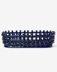 Ceramic Basket Oval - Blue