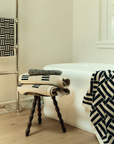 Claremont Bath Towel - Sand & Noir