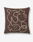 Figure Cushion - Coffee/Sand