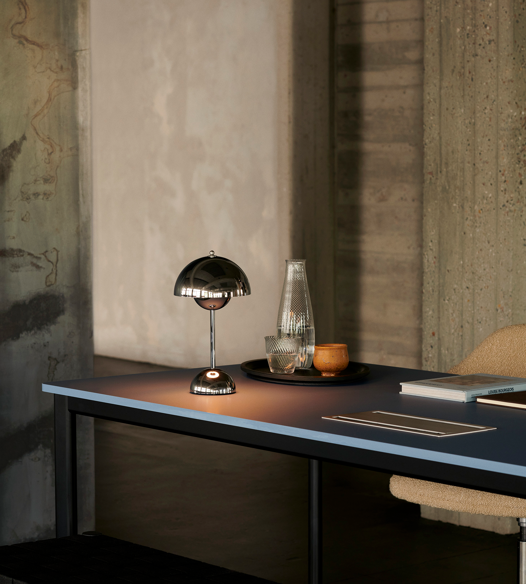 Flowerpot Portable Lamp VP9 - Chrome-Plated