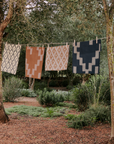 Ikat Tea Towel - Ink Blue/Parchment