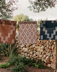 Ikat Tea Towel - Mist Blue/Terracotta