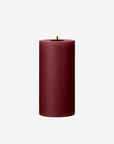 LED Pillar Candle Medium - Deep Wine