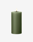 LED Pillar Candle Medium - Green Soil