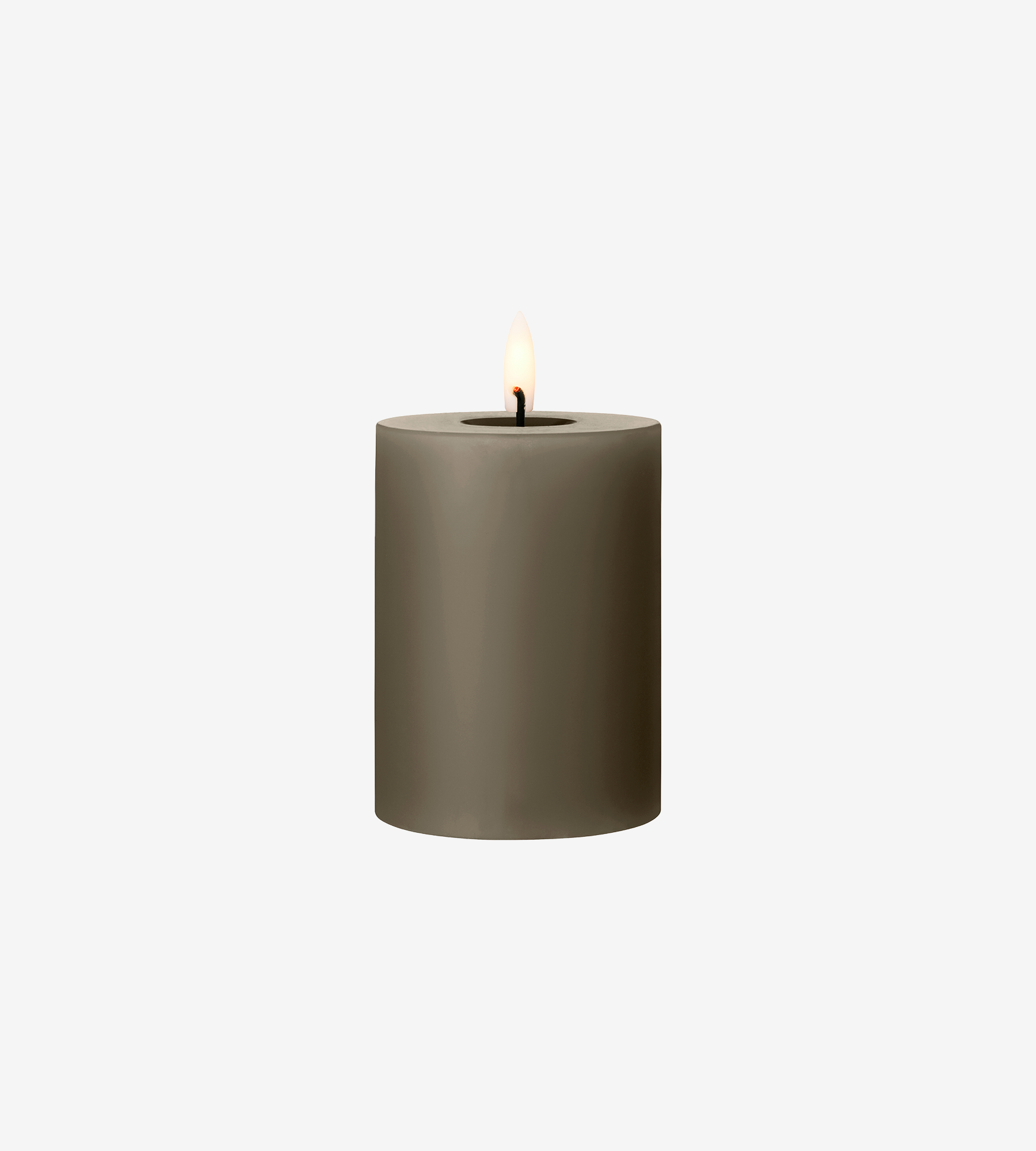 LED Pillar Candle Small - Caviar
