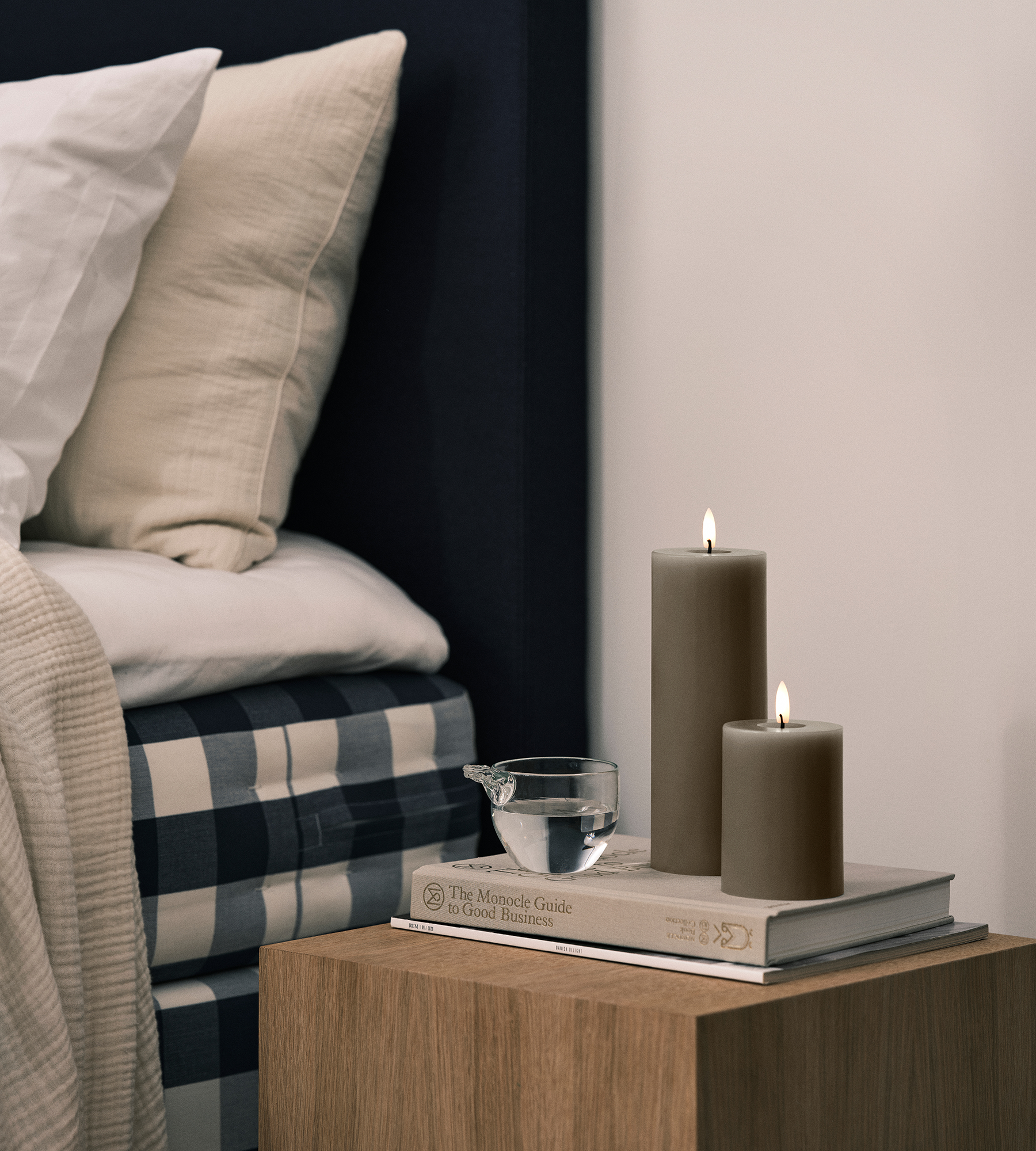 LED Pillar Candle Small - Caviar