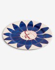 La Pittura Plate D28.5 - Deep Blue Flower