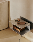 Lager Bedside Table - Aluminium