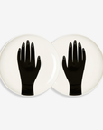 Les Mains Dinner Plates - Black (set of 2)