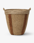 Mar Woven Basket Large - Natural/Red Brown