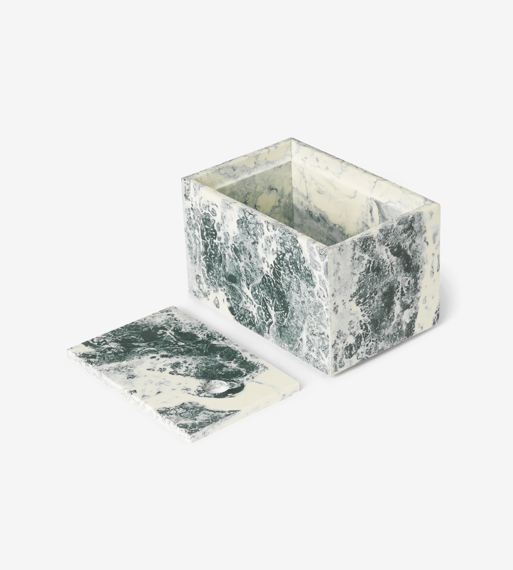Mist Box Medium - Emerald Off-White