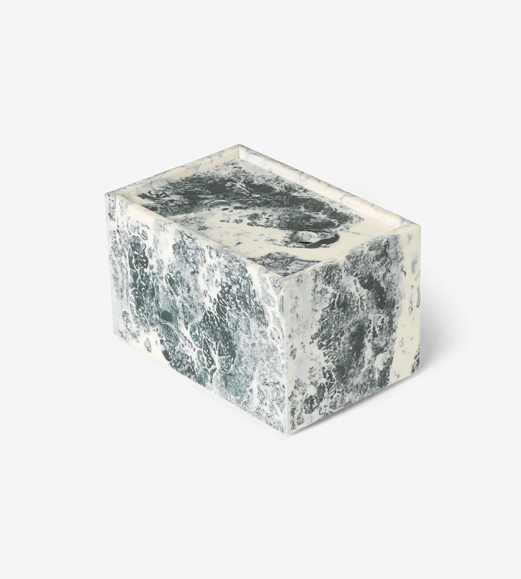 Mist Box Medium - Emerald Off-White