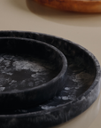 Mist Round Tray Small - Charcoal