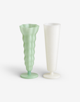 Morphée Vases (set of 2) - Mint Green & White