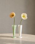 Morphée Vases (set of 2) - Mint Green & White