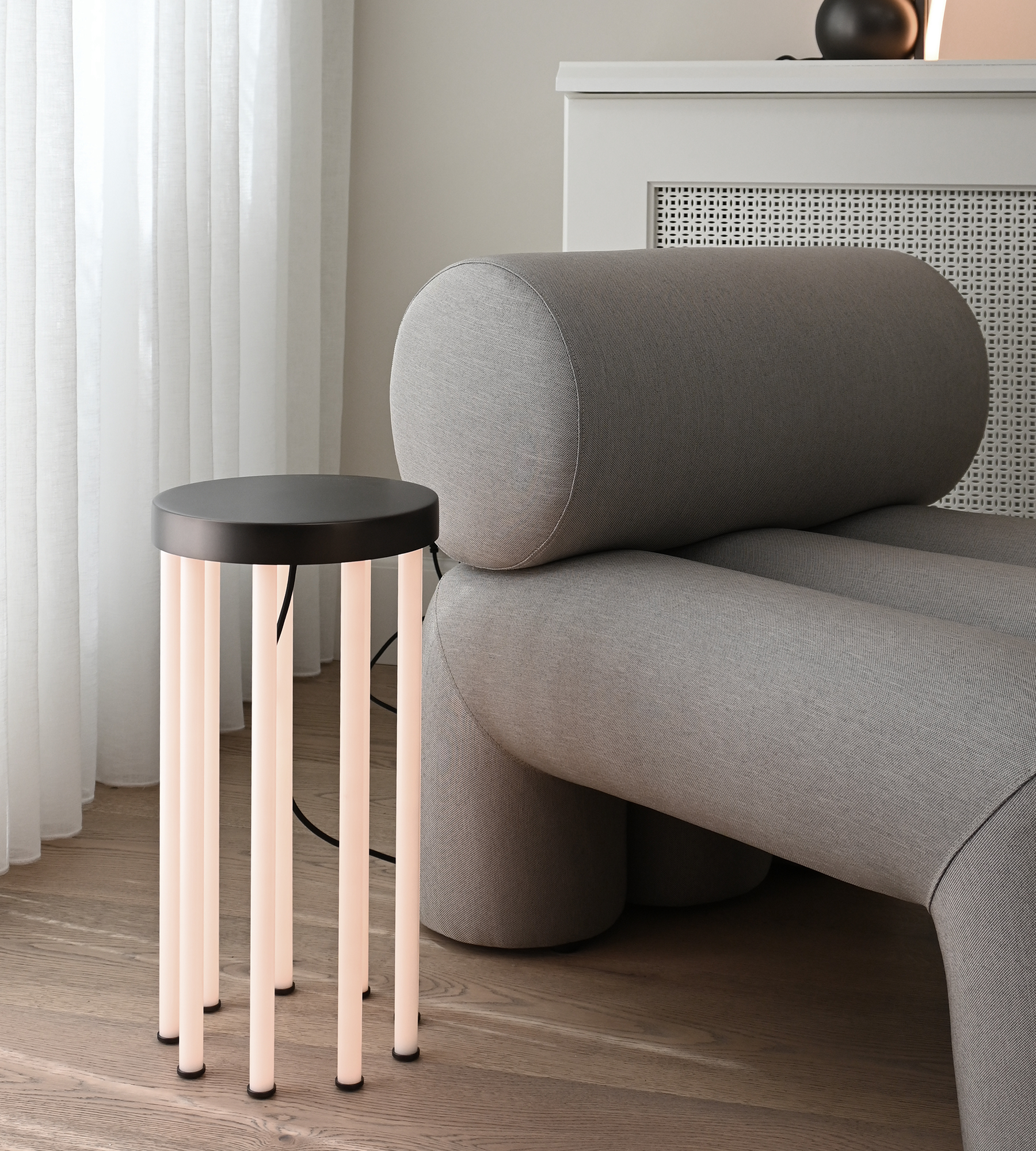 Neon Side Table - Bronze