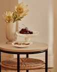 Orb Round Tray - White Onyx