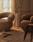 Orbo Lounge Chair - Raw Bouclé Natural