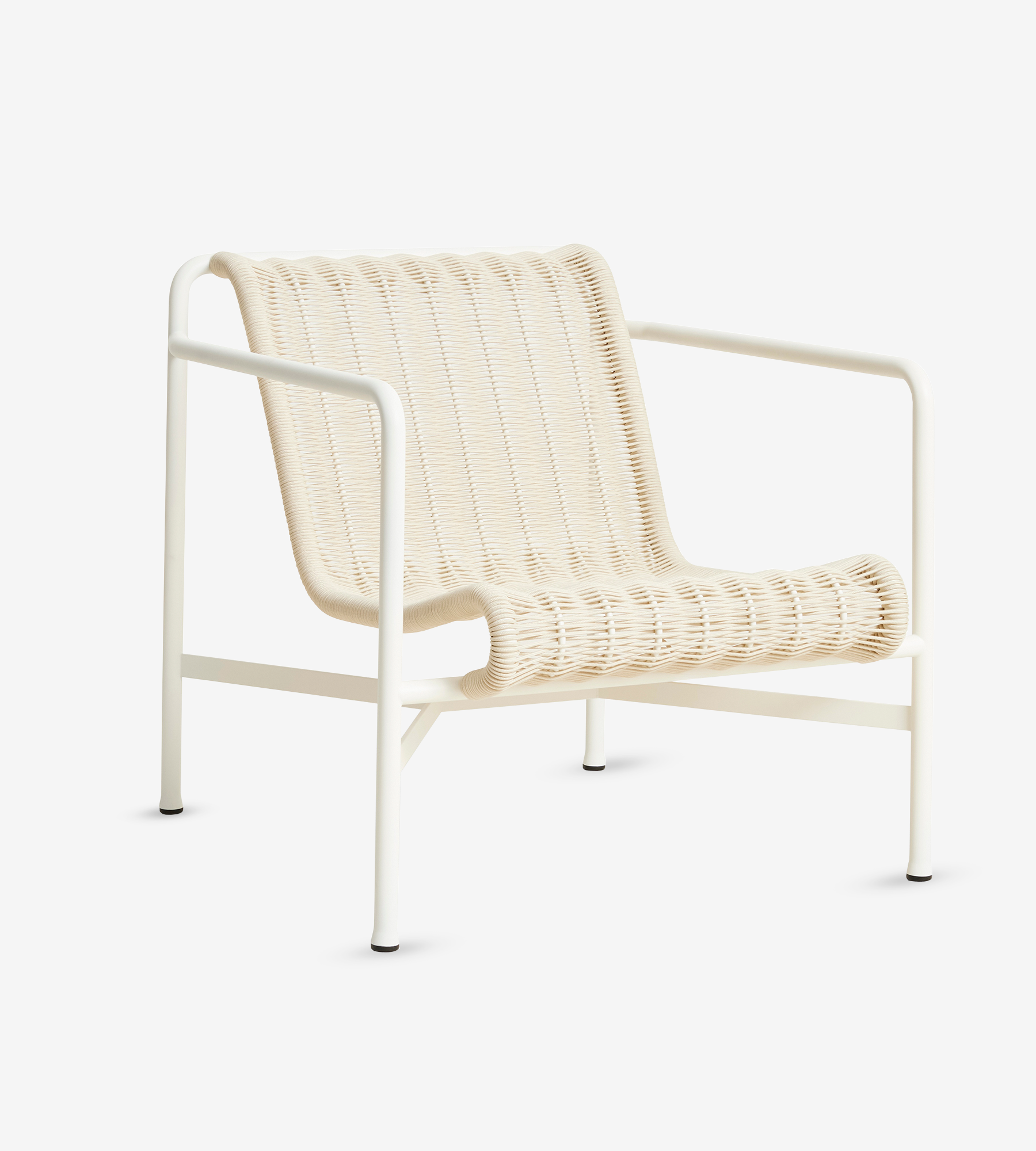 Palissade Cord Lounge Chair Low - Cream White