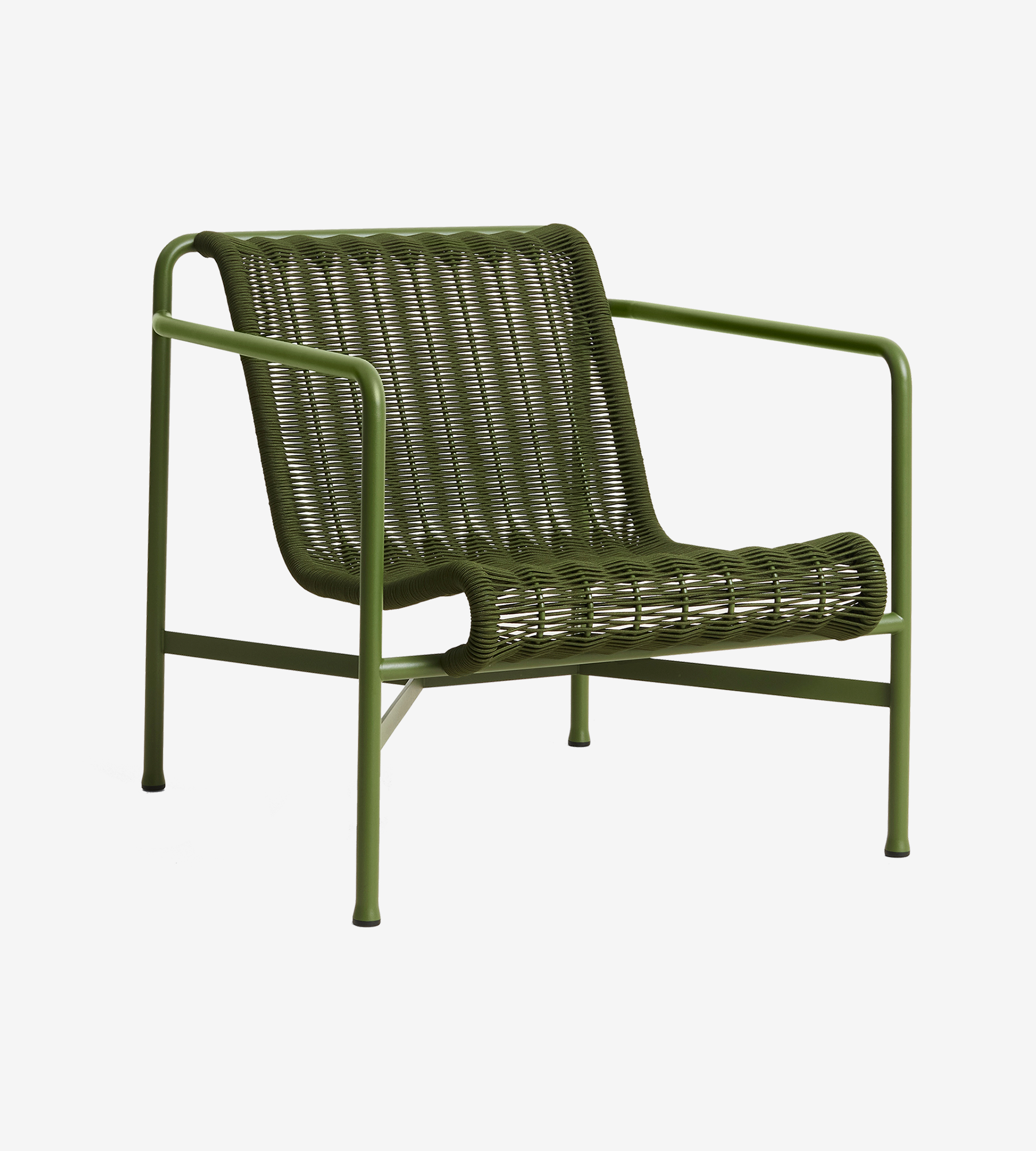 Palissade Cord Lounge Chair Low - Olive