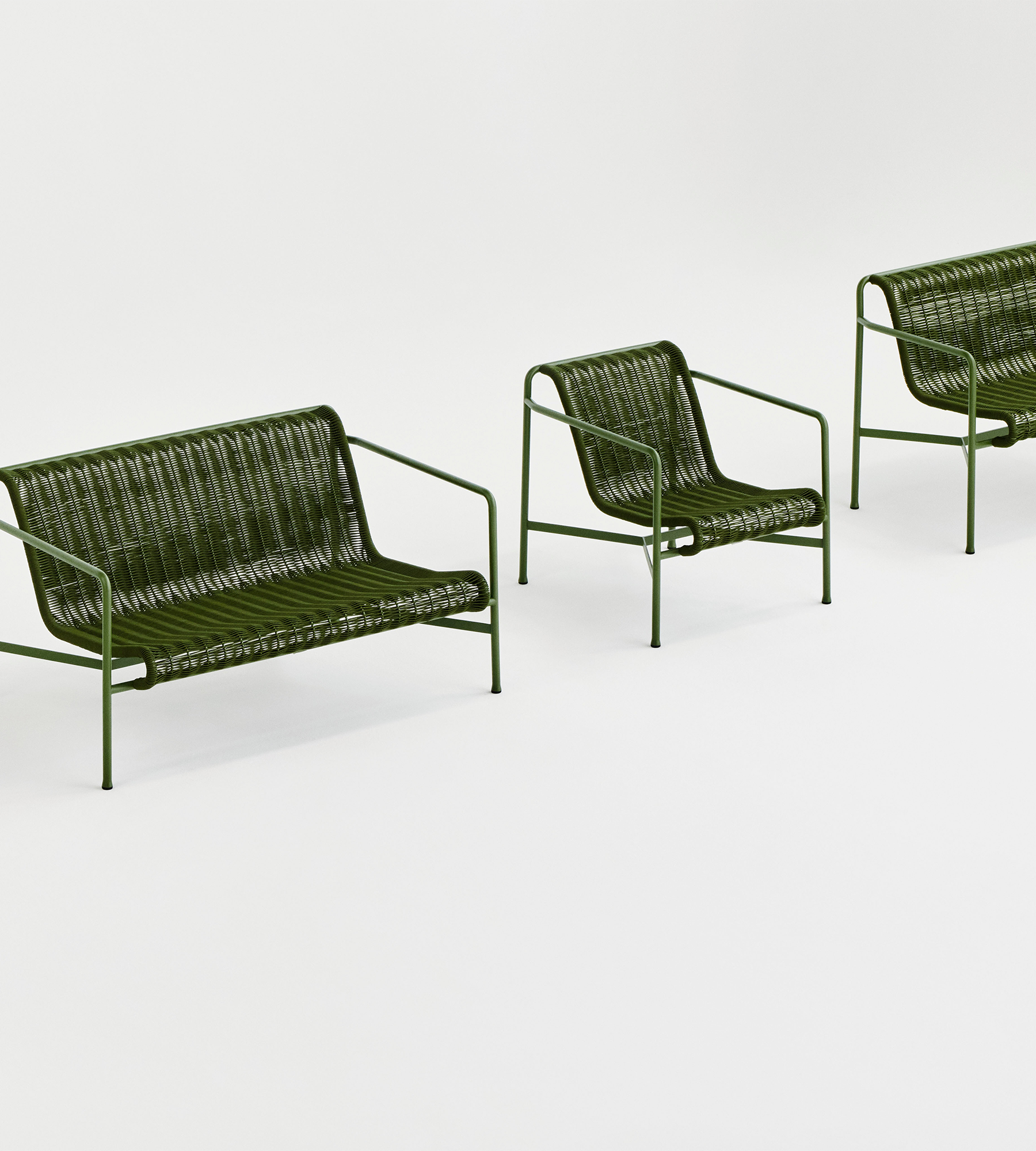 Palissade Cord Lounge Chair Low - Olive