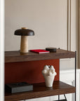 Reverse Table Lamp - Travertine/Bronzed Brass