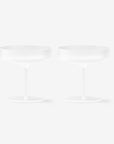 Ripple Champagne Saucer (set of 2) - Frosted