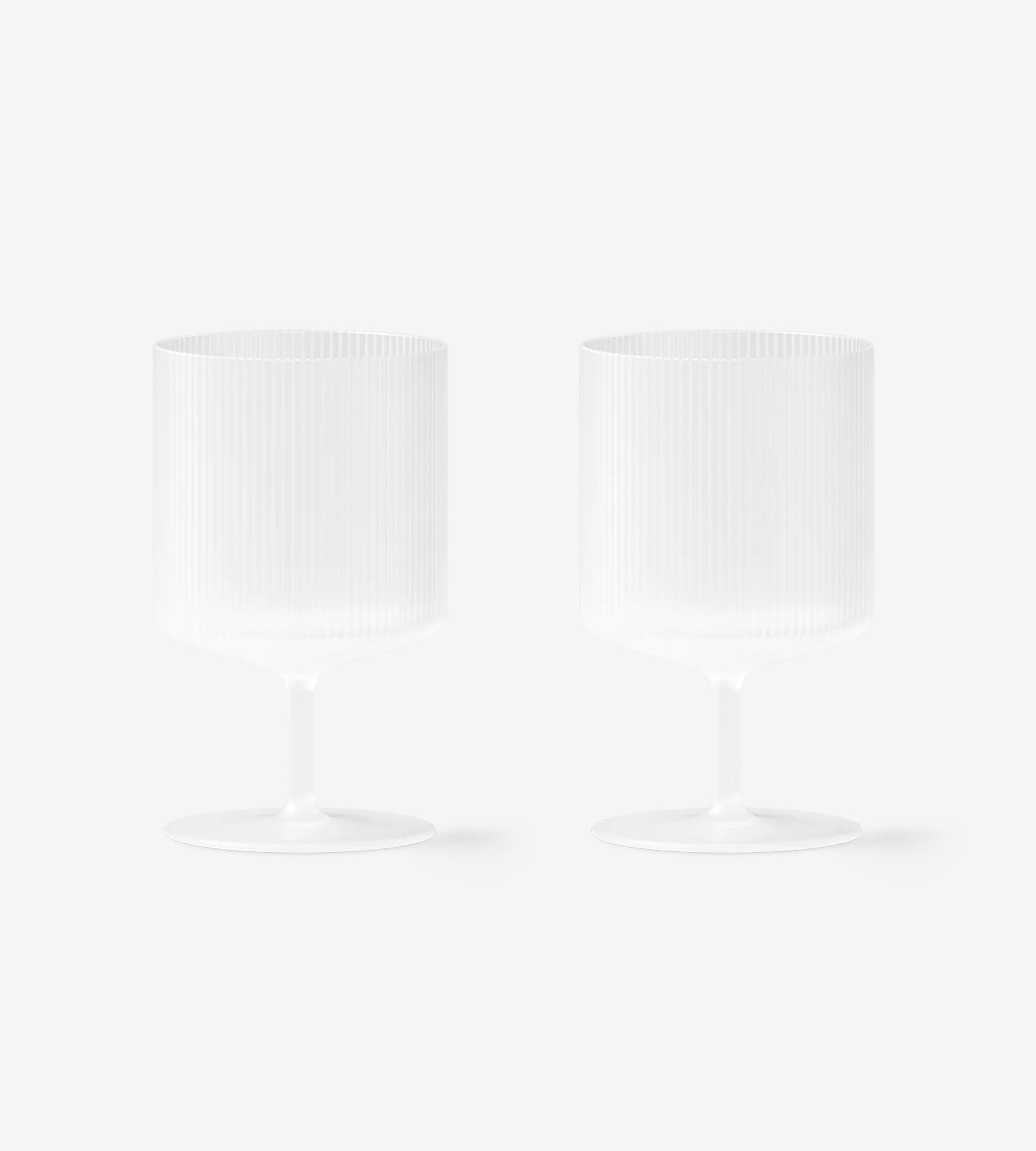Ripple Wine Glasses (set of 2) - Frosted