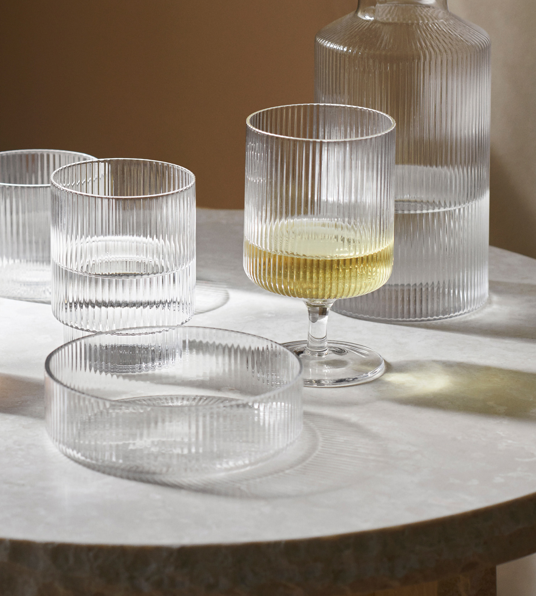 Ripple Wine Glasses (set of 2) - Clear