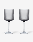 Ripple Red Wine Glasses (set of 2) - Smoked Grey