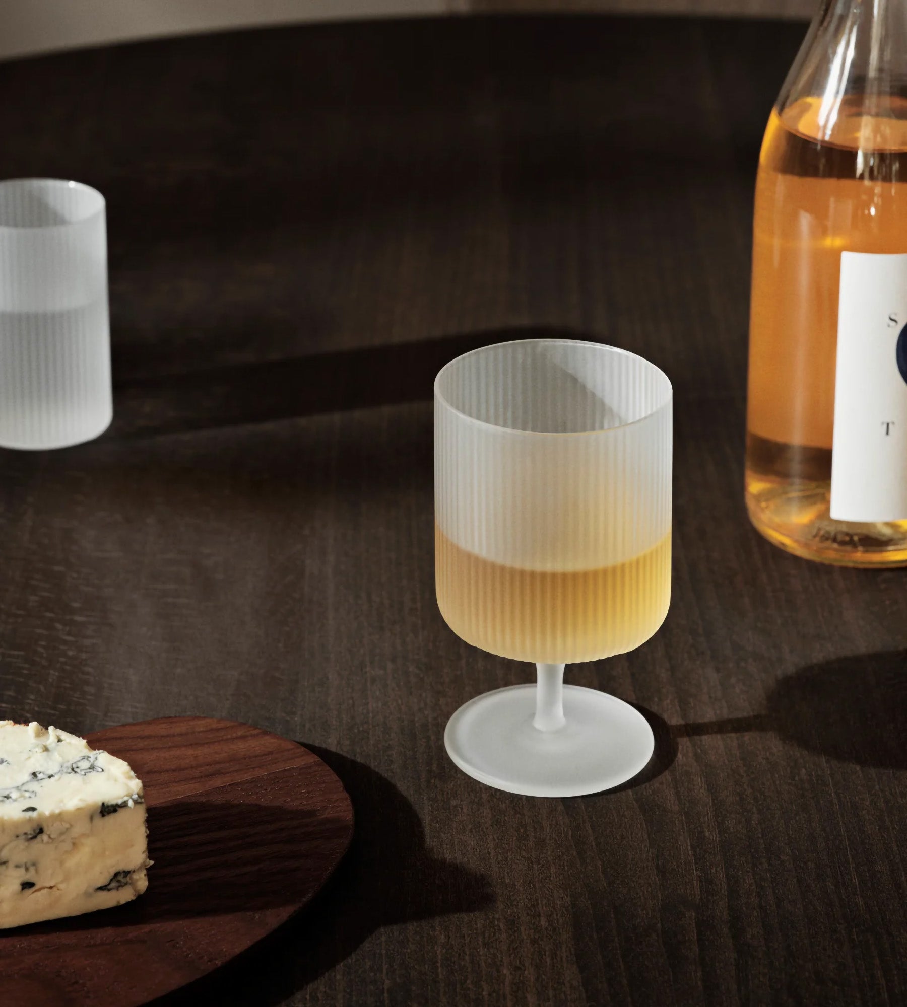 Ripple Wine Glasses (set of 2) - Frosted