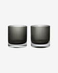 Ripple Tumbler Glasses (set of 2) - Smoked Grey