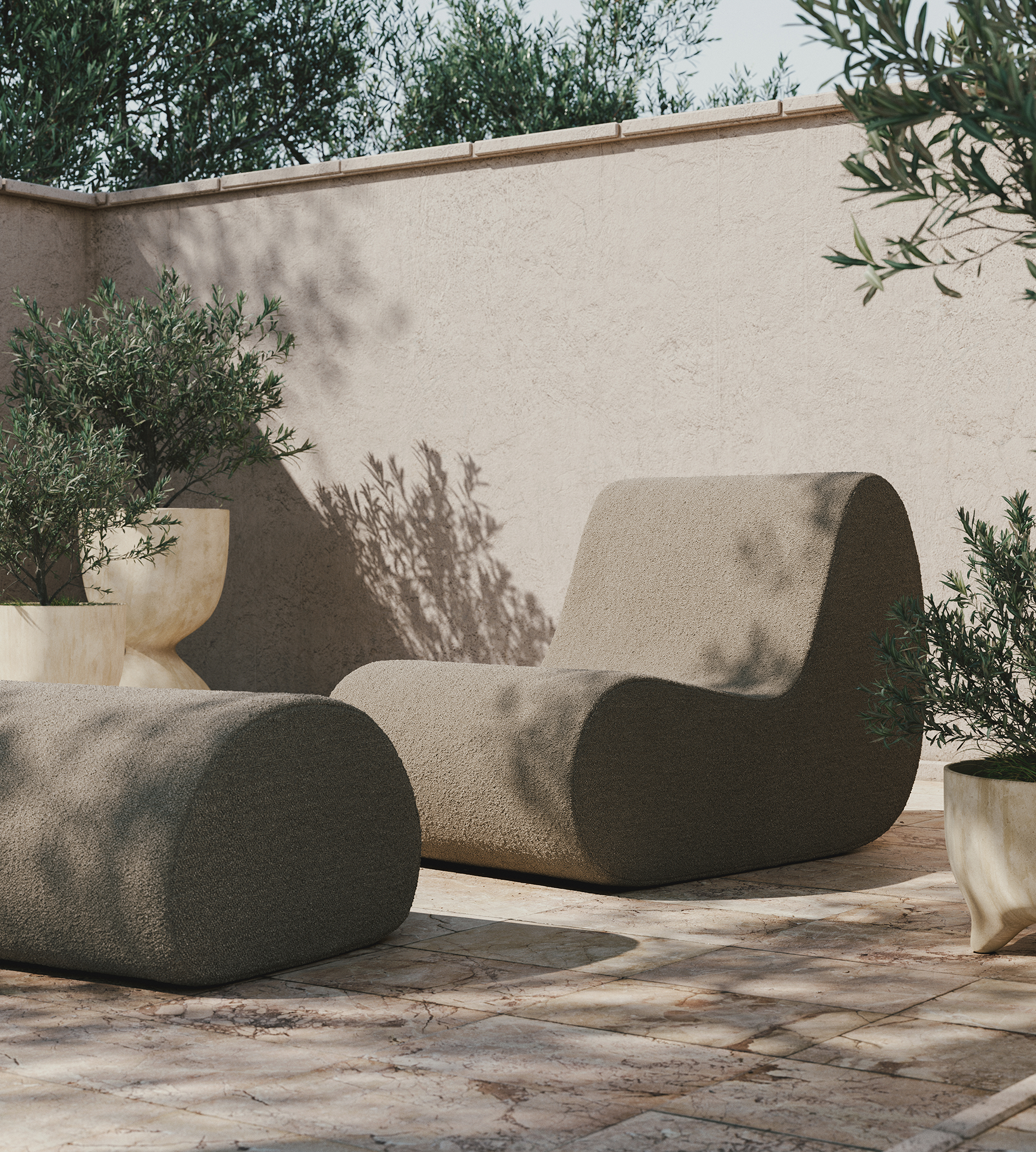 Rouli Pouf Pure Bouclé - Sand