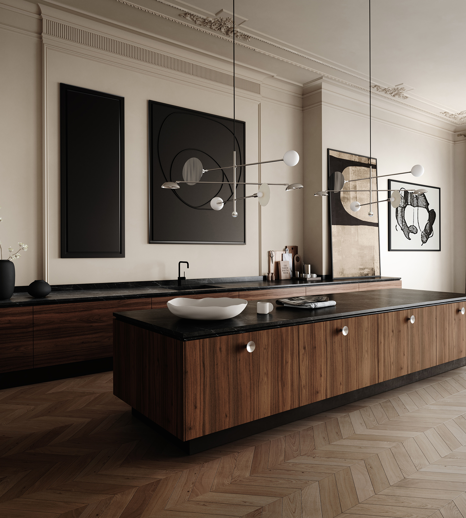 Sahn Chandelier - Chrome (5m)