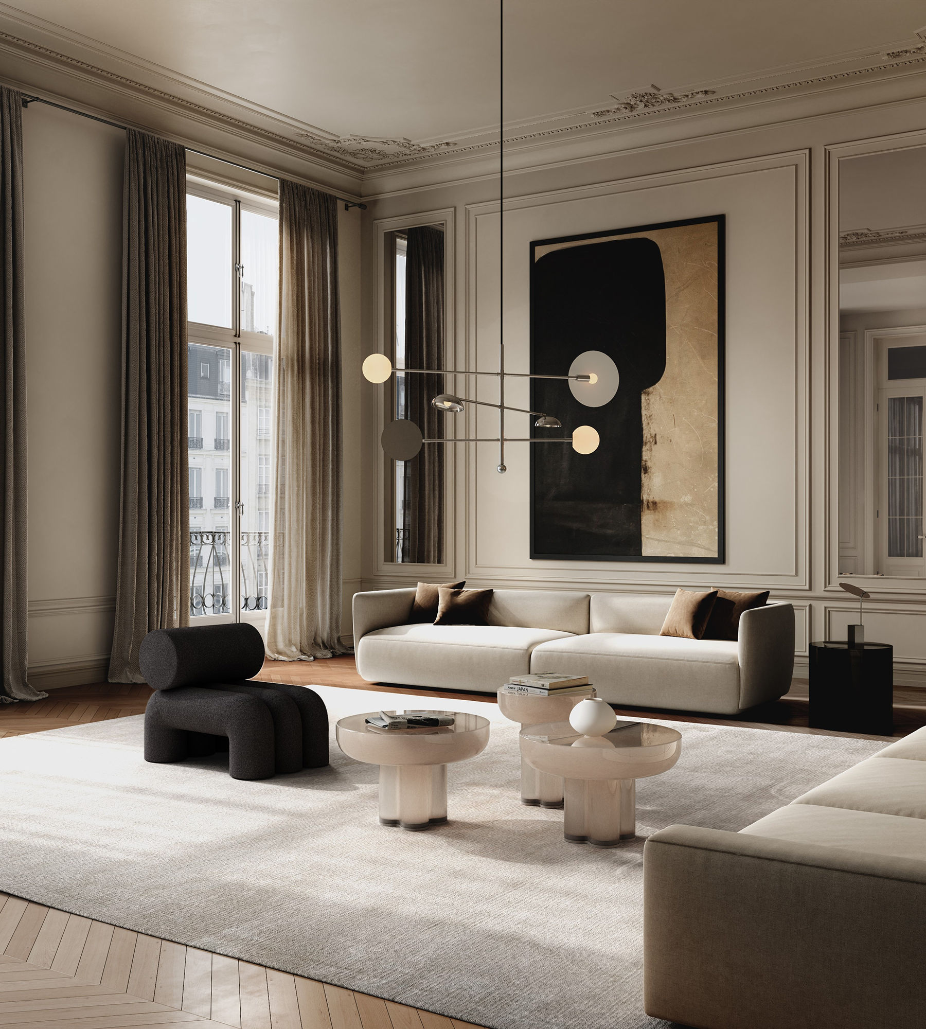 Sahn Chandelier - Chrome (5m)