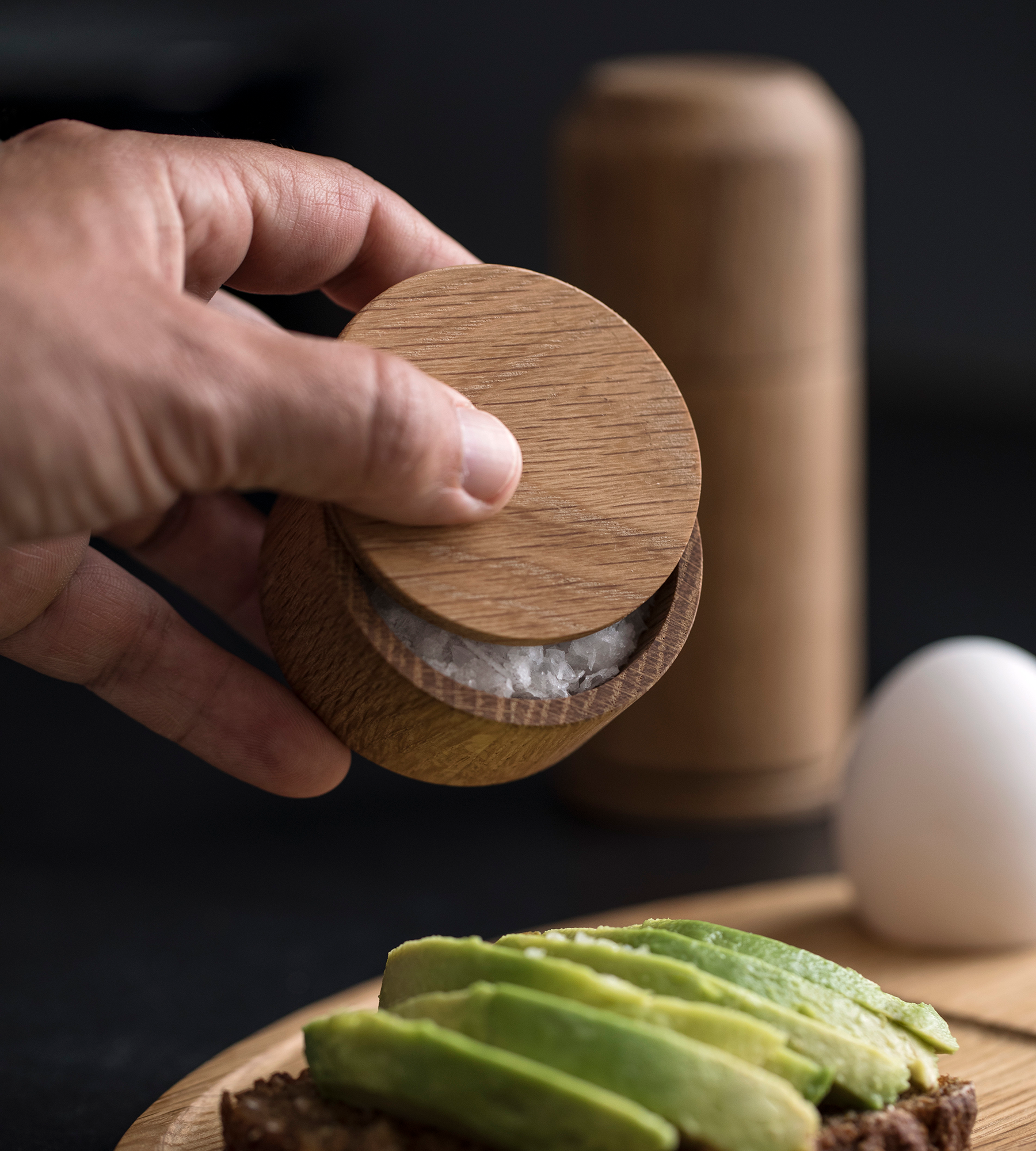'Salt Me' Salt Dish - Oiled Oak