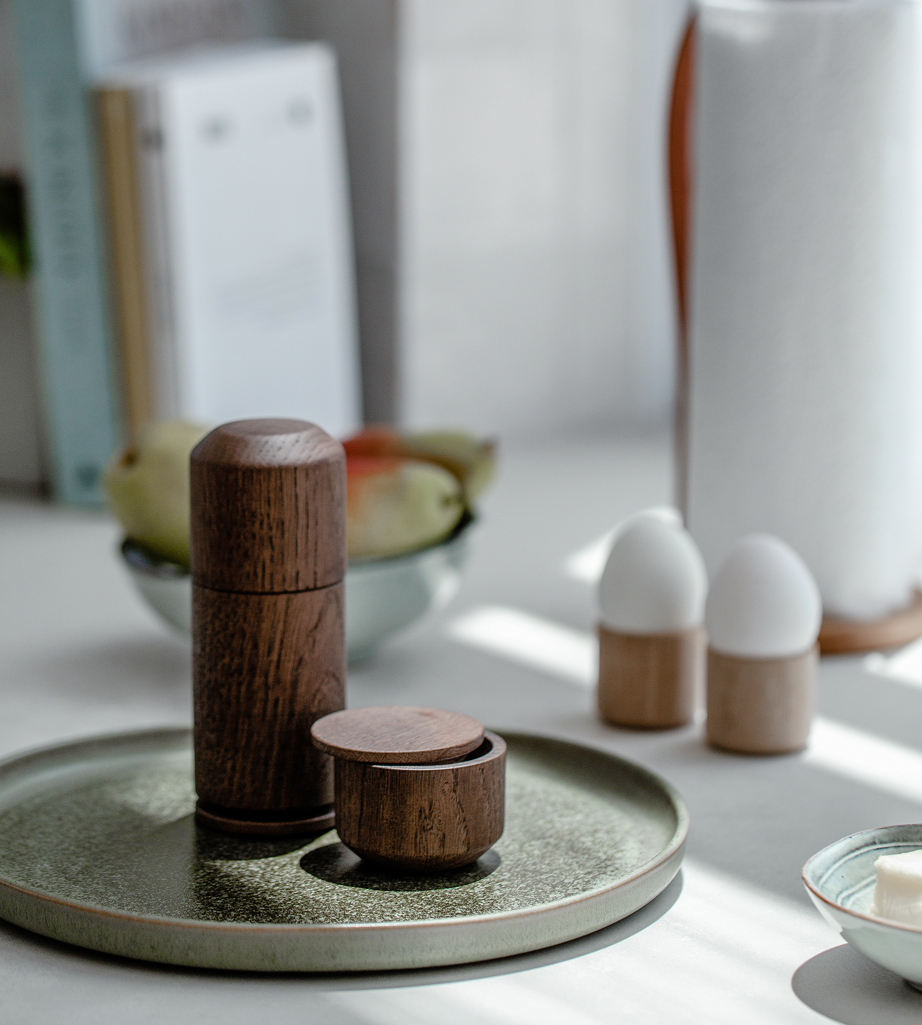 'Salt Me' Salt Dish - Smoked Oak