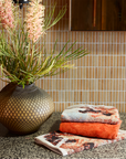 Shadows Hand Towel - Coral