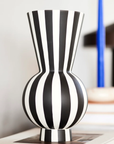 Toppu Vase Round - Black Stripe