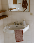 Torrens Hand Towel - Mudbrick & Crème