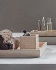 Travertine Tray Large - Linen