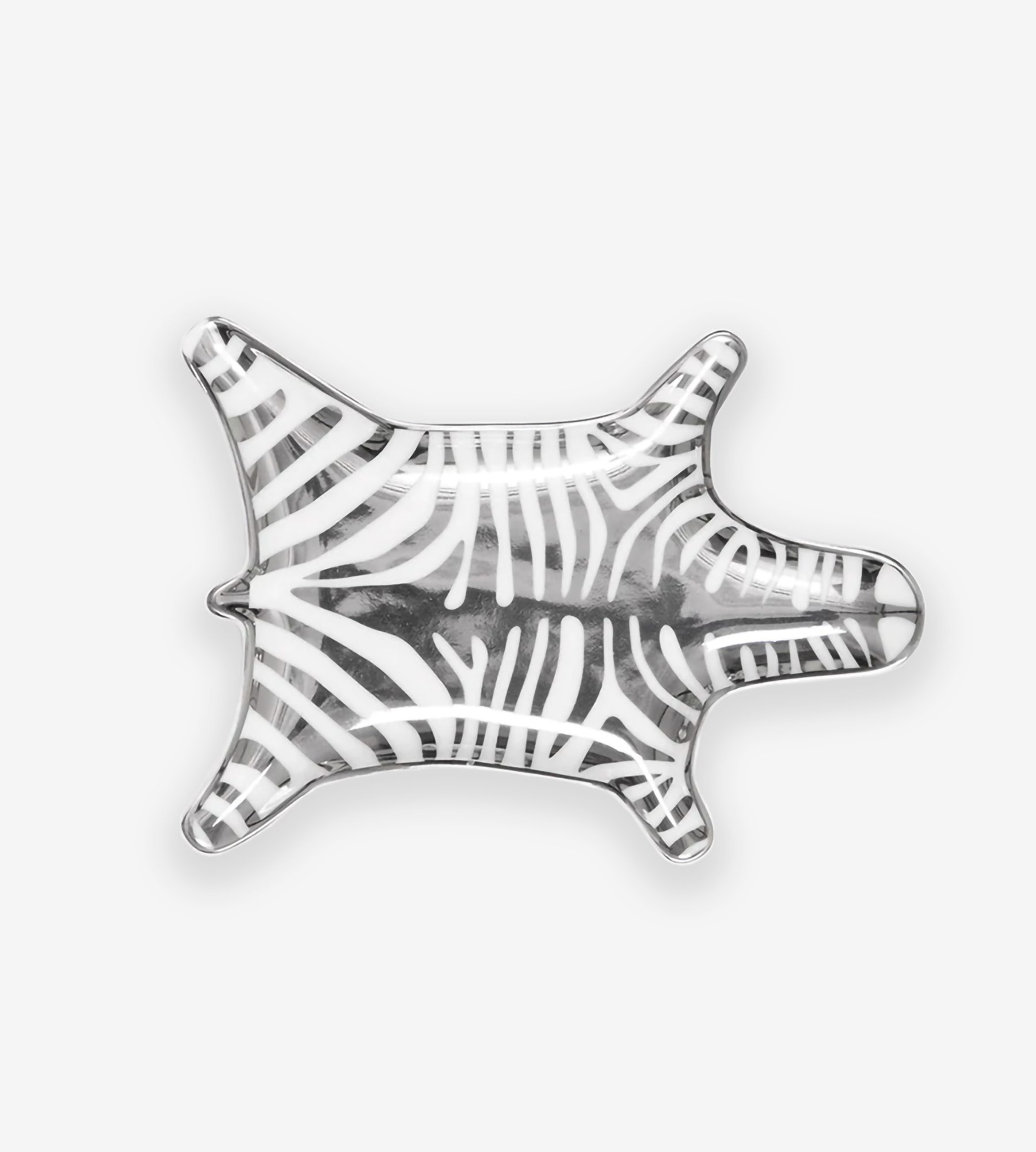 Zebra Stacking Dish - Silver
