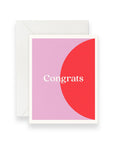 Congrats Red Circle Greeting Card